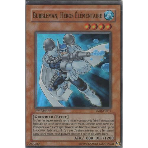 Carte Yu-Gi-Oh! "Bubbleman, Héros Élémentaire" Super Rare Ysdj-Fr017