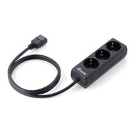 equip - Coupe-circuit - CA 220-240 V - 2.2 kW - entrée : IEC 60320 C14 - connecteurs de sortie : 3 - 1.1 m cordon - Europe - noir