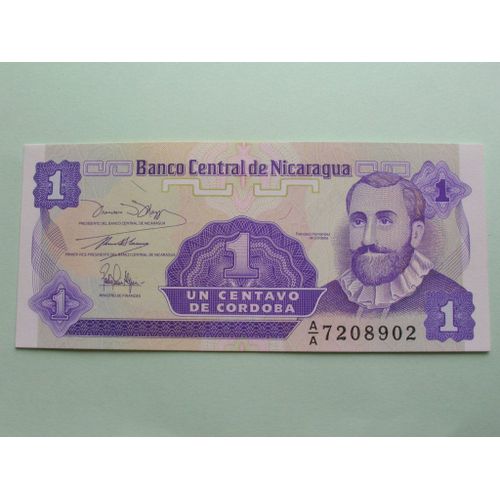 Billet De 1 Centavo De Cordoba - Nicaragua
