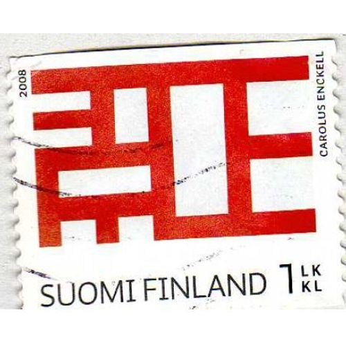 Timbre Carolus Enckell Finlande 2008 Oblitéré