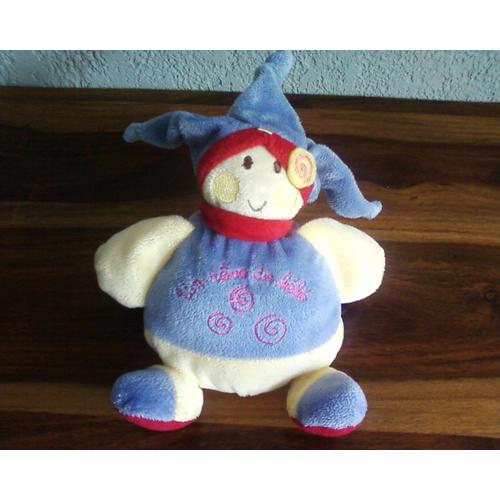 Doudou Peluche Lutin Poupée Cmp Un Rêve De Bébé Jaune Bleu Rouge