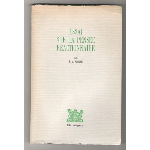 Essai Sur La Pensee Reactionnaire A Propos De J. De Maistre