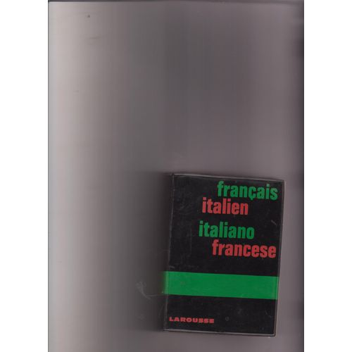 Dictionnaire Français Italien Italiano Frances