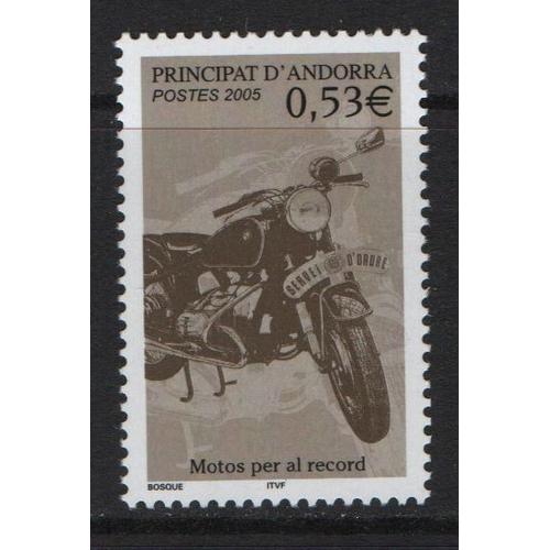 Andorre, Timbre-Poste Y & T N° 614, 2005 - Moto Ancienne