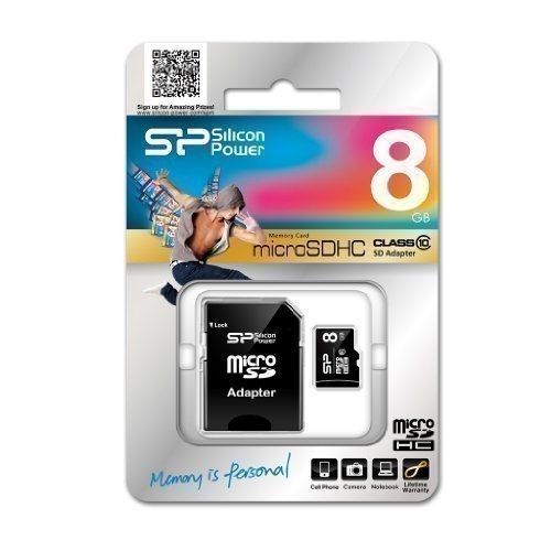 8 GO MICROSD CLASSE 10 SILICON POWER MEMORIES CARTES