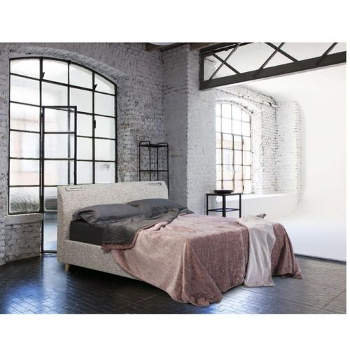 Lit Coffre Carla Couchage 120x200 Cm Cachemire Gris