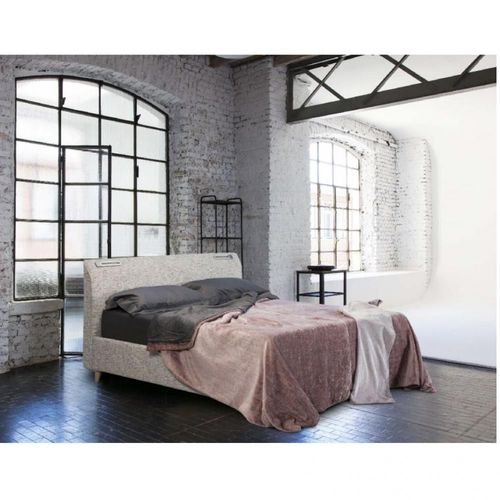 Lit Coffre Carla Couchage 140x190 Cm Cachemire Gris