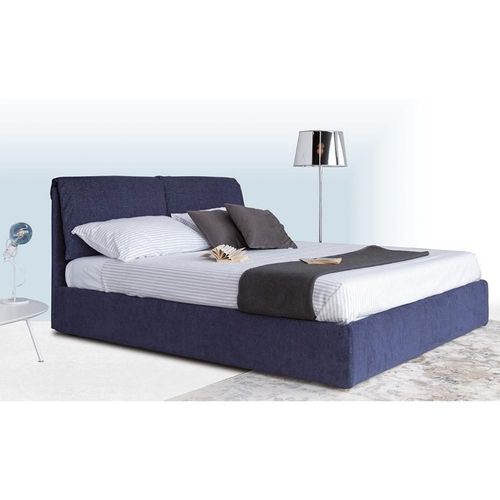 Lit Coffre Teze Couchage 160x190 Cm Joint Bleu Cobalt