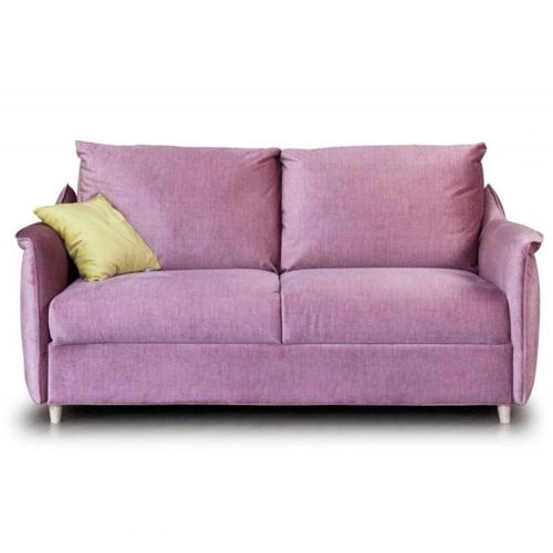 Canapé 2 Places Fixe Trice Largeur 174 Cm Tissu Fuchsia
