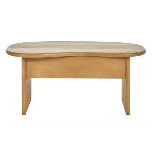 Table Basse Relevable Design Haricot Avec Rangement En Bois Manguier Massif L95 Cm Kokoa