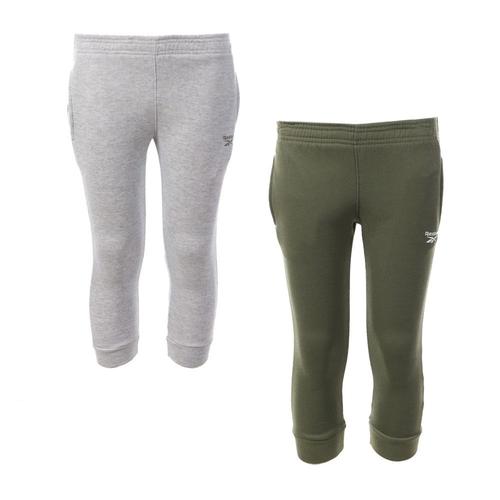 2x Joggings Gris/Kaki Garçon Reebok Spun