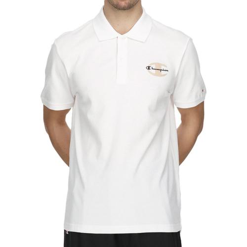 Polo Blanc Homme Champion Classic Label