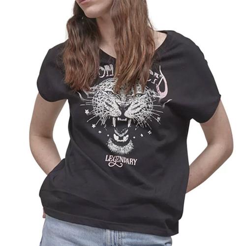 T-Shirt Noir Femme Von Dutch Tiger