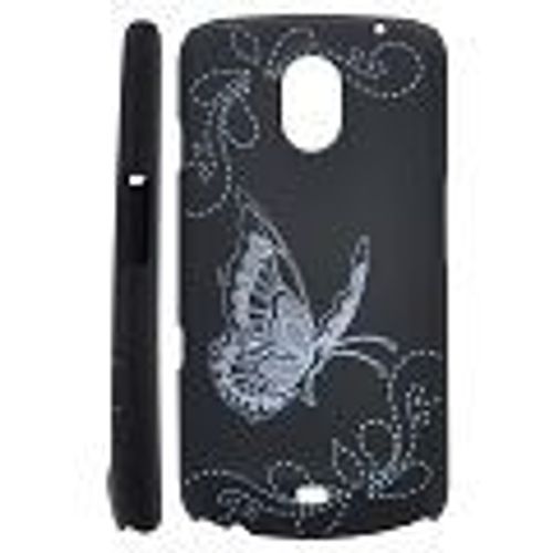 Coque Samsung Galaxy Nexus I9250 Motif Papillon Noir