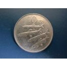 Islande = Monnaie De 10 Kronur ( Couronne),  Année 1984 ( 4 Poissons )