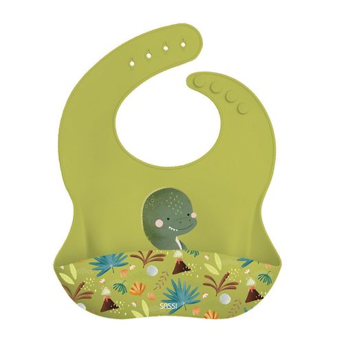 Bavoir En Silicone Cracky Le Dinosaure