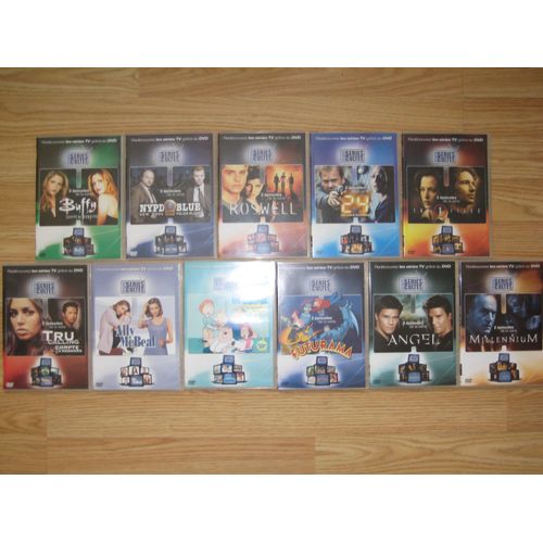 Lot De Dvd Séries Tv De 2 Épisodes ( 24 Heures Chrono, Buffy, Futurama, The X Files, Roswell, Nypd Blue, Millenium, Angel, Les Griffin, Ally Mcbeal, Tru Calling)