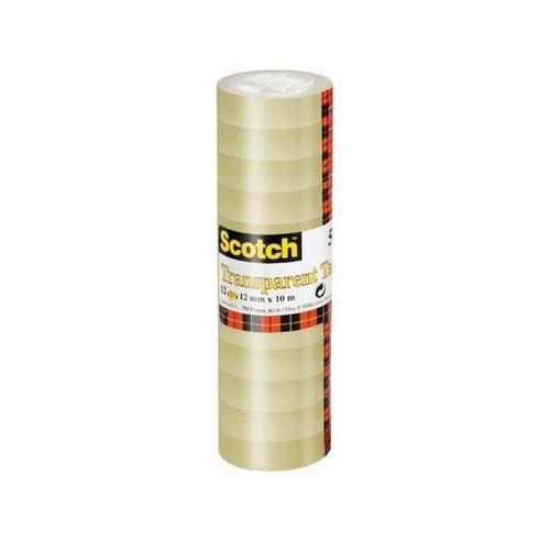 Scotch Lot De 12 Rubans Adhésif 550 Transparent 12 Mm X 66 M