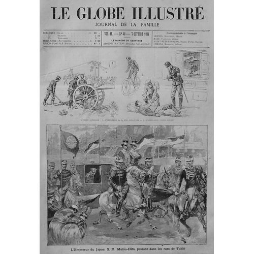 Rare Journal D'epoque : Le Globe Illustré 40 - Guerre Sino Japonaise - Le Chien Agent De L'ordre 1894