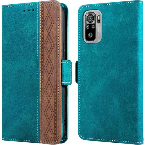 Coque Redmi Note 10, Anti-Rayures Housse Redmi Note 10s, [Rfid Blocage] [Etui A Rabat] [Fermeture Magnetique], Etui De Protection Pour Xiaomi Redmi Note 10/Redmi Note 10s (6,43""), Vert