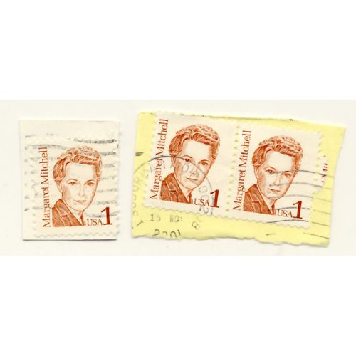 Timbre U S A, Margaret Mitchell, U S A, 1 Cent  Oblitéré