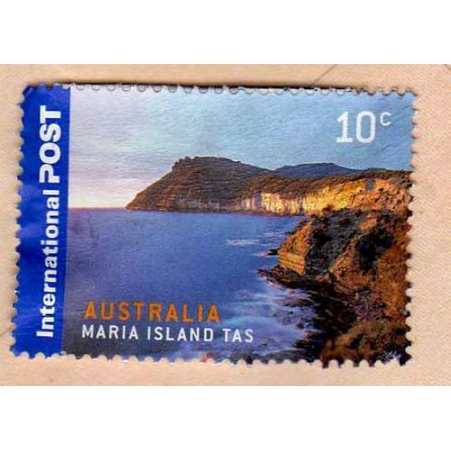 Timbre Australie Maria Island Tasmanie Oblitéré