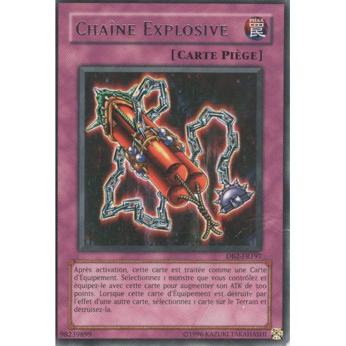 Carte Yu-Gi-Oh! "Chaîne Explosive" Rare Db2-Fr197
