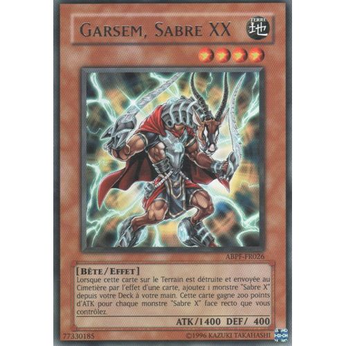Carte Yu-Gi-Oh! "Garsem, Sabre Xx" Rare Abpf-Fr026