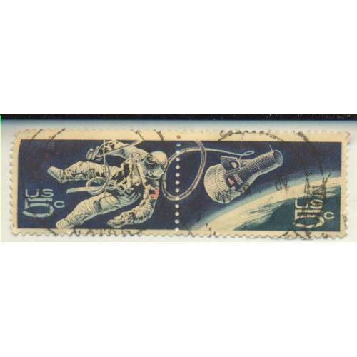 Timbre U S A Marche Dans L'espace, U S 5 Cents Oblitérés