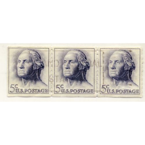 Timbre U S A, Washington, U S Postage 5 Cents, Oblitérés