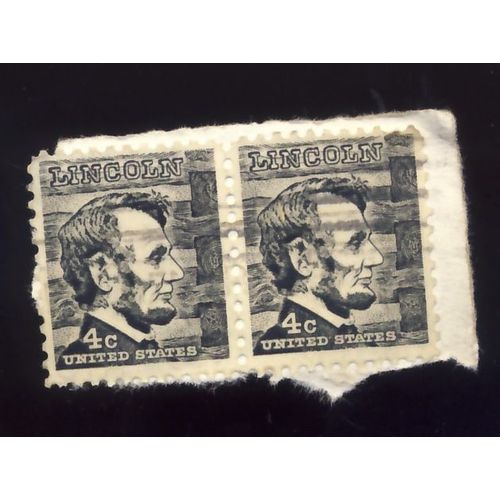 Timbre U S A, Lincoln, U S Postage 4 Cents Oblitérés (2 Timbres)