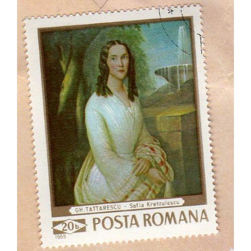 Timbre Posta Romana Roumanie Gh. Tattarescu Sofia Kretzulescu 1969 Oblitéré