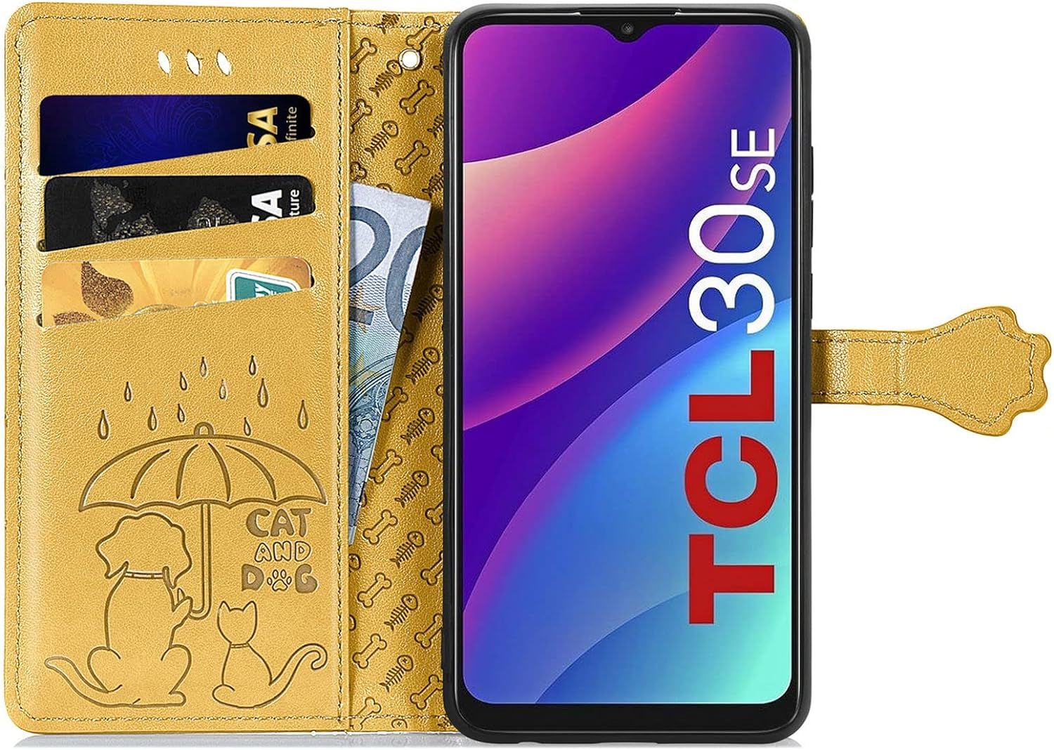 Coque Pour Tcl 30 Se/Tcl 305/306, Antichoc Portefeuille Etui... - 2