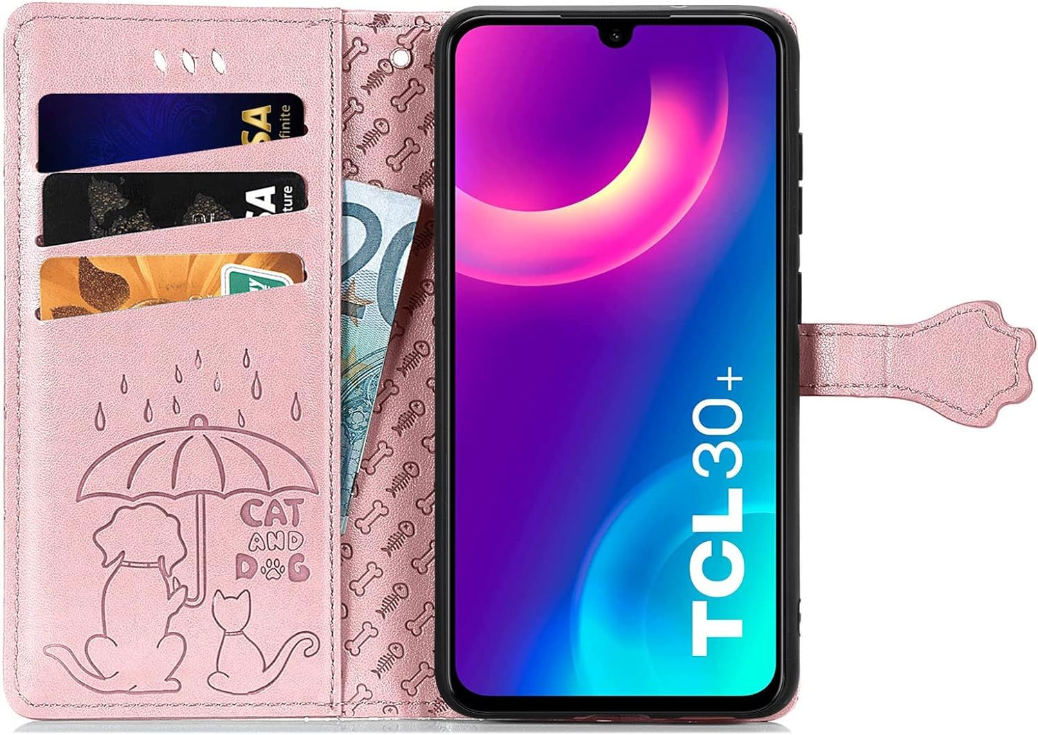 Coque Pour Tcl 30 Plus/Tcl 30 5g, Antichoc Portefeuille Etui... - 2