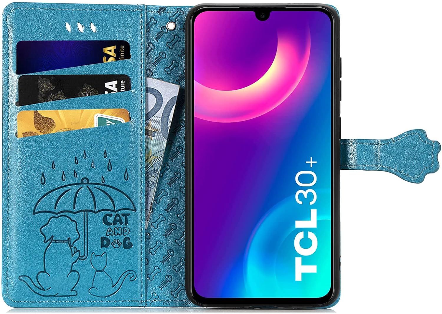 Coque Pour Tcl 30 Plus/Tcl 30 5g, Antichoc Portefeuille Etui... - 2