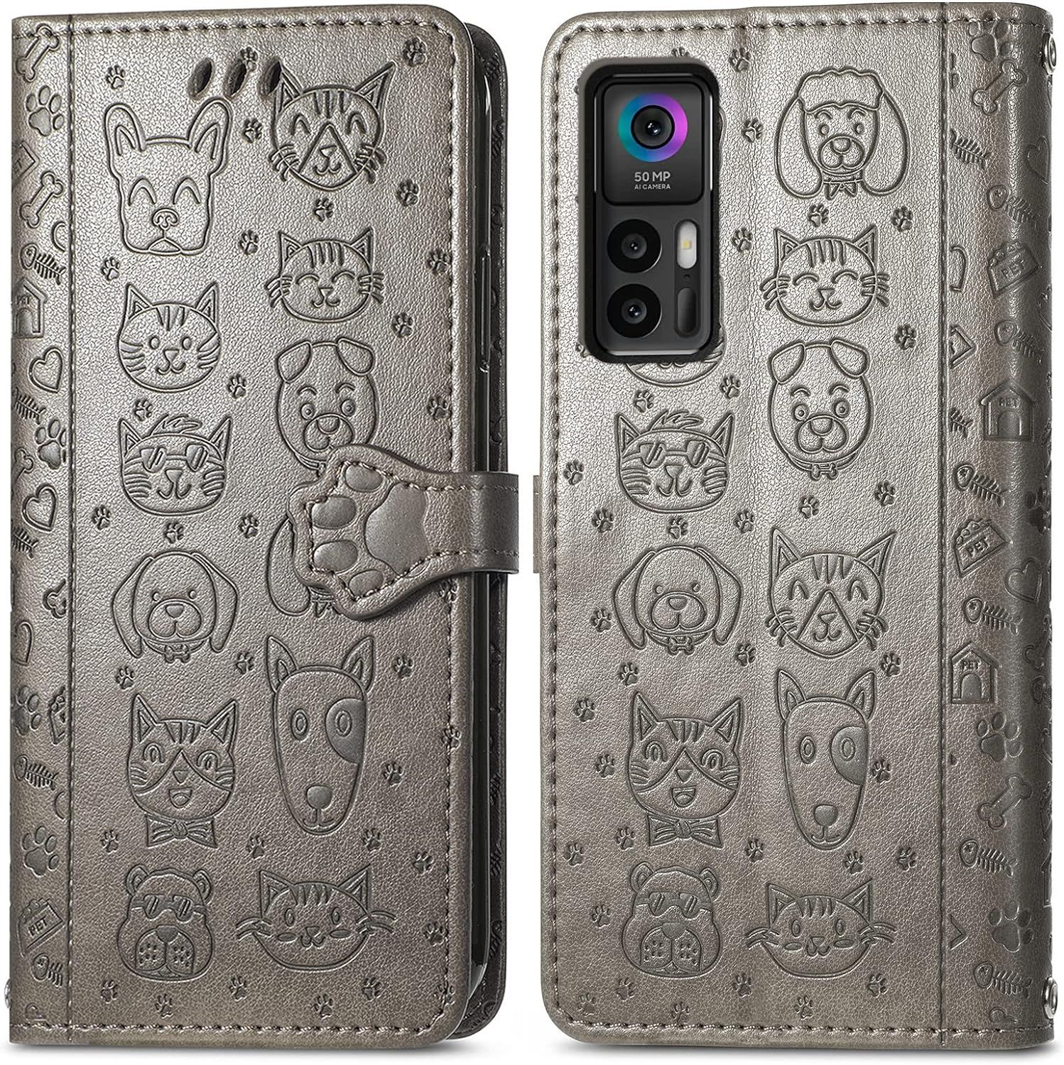 Coque Pour Tcl 30 Plus/Tcl 30 5g, Antichoc Portefeuille Etui...