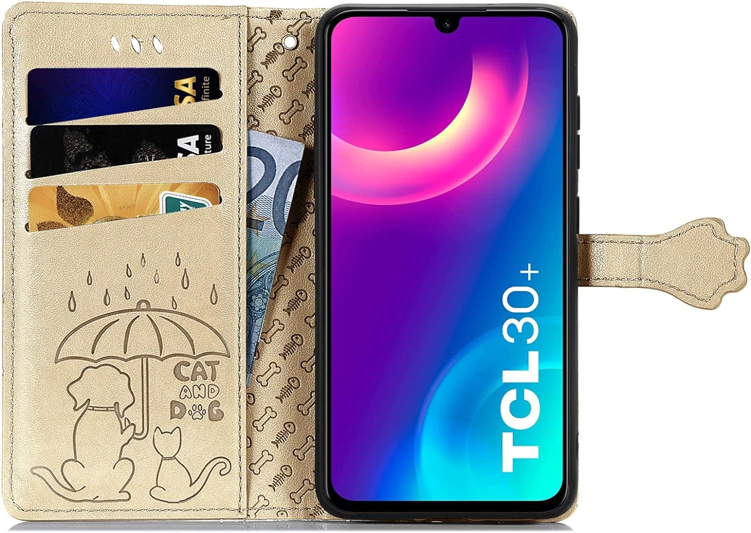 Coque Pour Tcl 30 Plus/Tcl 30 5g, Antichoc Portefeuille Etui... - 2