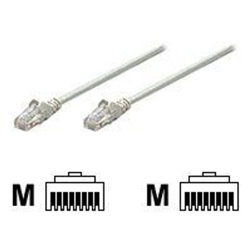 Intellinet Network Patch Cable, Cat5e, 2m, Grey, CCA, SF/UTP, PVC, RJ45, Gold Plated Contacts, Snagless, Booted, Lifetime Warranty, Polybag - Cordon de raccordement - RJ-45 (M) pour RJ-45 (M) - 2...