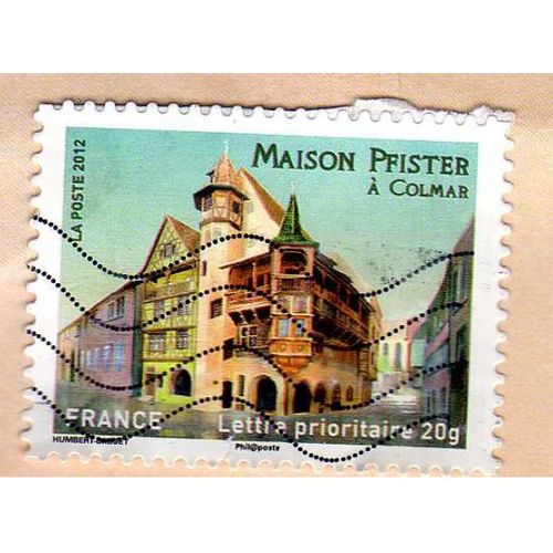 Timbre Maison Pfister A Colmar France Oblitéré