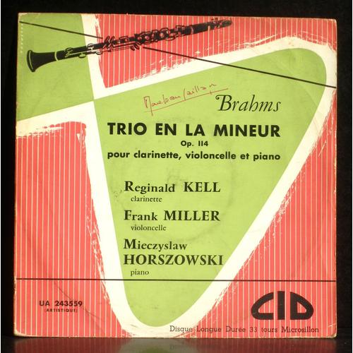 Brahms Trio Op 114 - R. Kell  Frank Miller  M. Horszowski