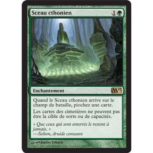 Sceau Chtonien ( Ground Seal) - Magic Mtg - M13 Vf Mint 176 - R