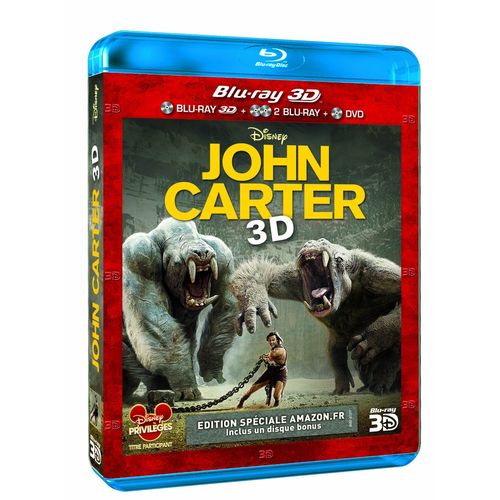 John Carter - Blu-Ray 3d + 2d + Dvd