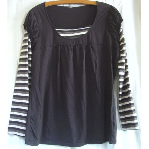 Débardeur Manches Longues Camaïeu , Taille 4, Marron