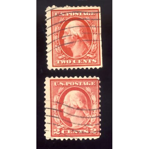 Timbre U S A, Washington, U S Postage 2 Cents Oblitérés (2 Timbres)