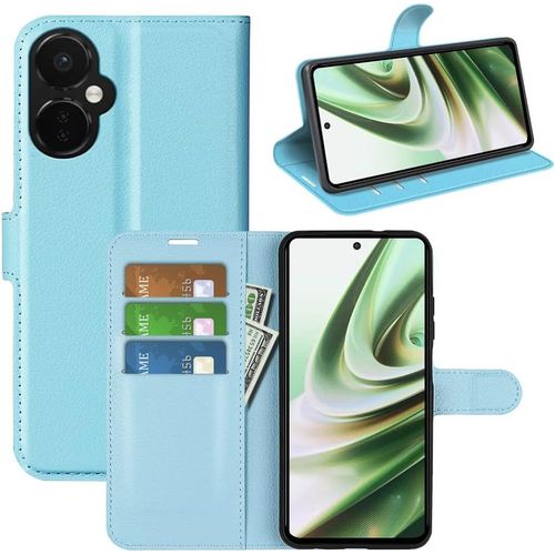 Coque Pour Oneplus Nord Ce3 Lite, Antichoc Portefeuille Etui Housse En Cuir A Rabat Flip Cover Case Avec Silicone Bumper, Porte Carte, Boucle Magnetique Pour Oneplus Nord Ce 3 Lite, Bleu