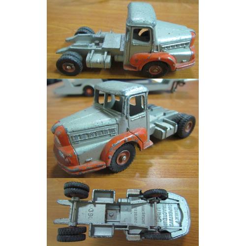 Dinky Super Toys N° 39 Et 39 A - Tracteur Unic Et Transporteur De Voitures Boilot Petolat-Meccano