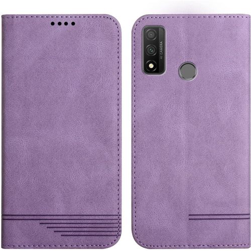 Coque Pour Huawei P Smart 2020, Etui De Protection, Housse En Cuir Avec Magnetique, Rfid Antichoc Pu En Cuir Clapet Portefeuille Protection Pour Huawei P Smart 2020-Violet