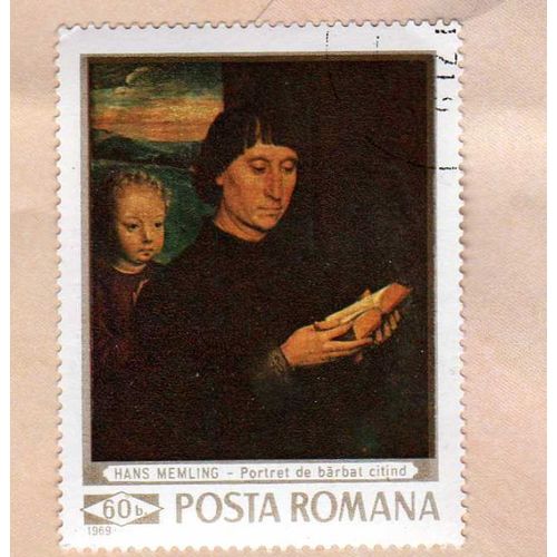 Timbre Posta Romana Roumanie Hans Memling 1969 Oblitéré