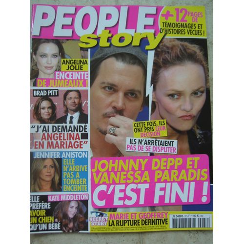 Vanessa Paradis Et Brad Pitt people story n°37 :vanessa paradis,johnny depp,angelina jolie,brad pitt,jennifer  aniston,demi moore | Rakuten