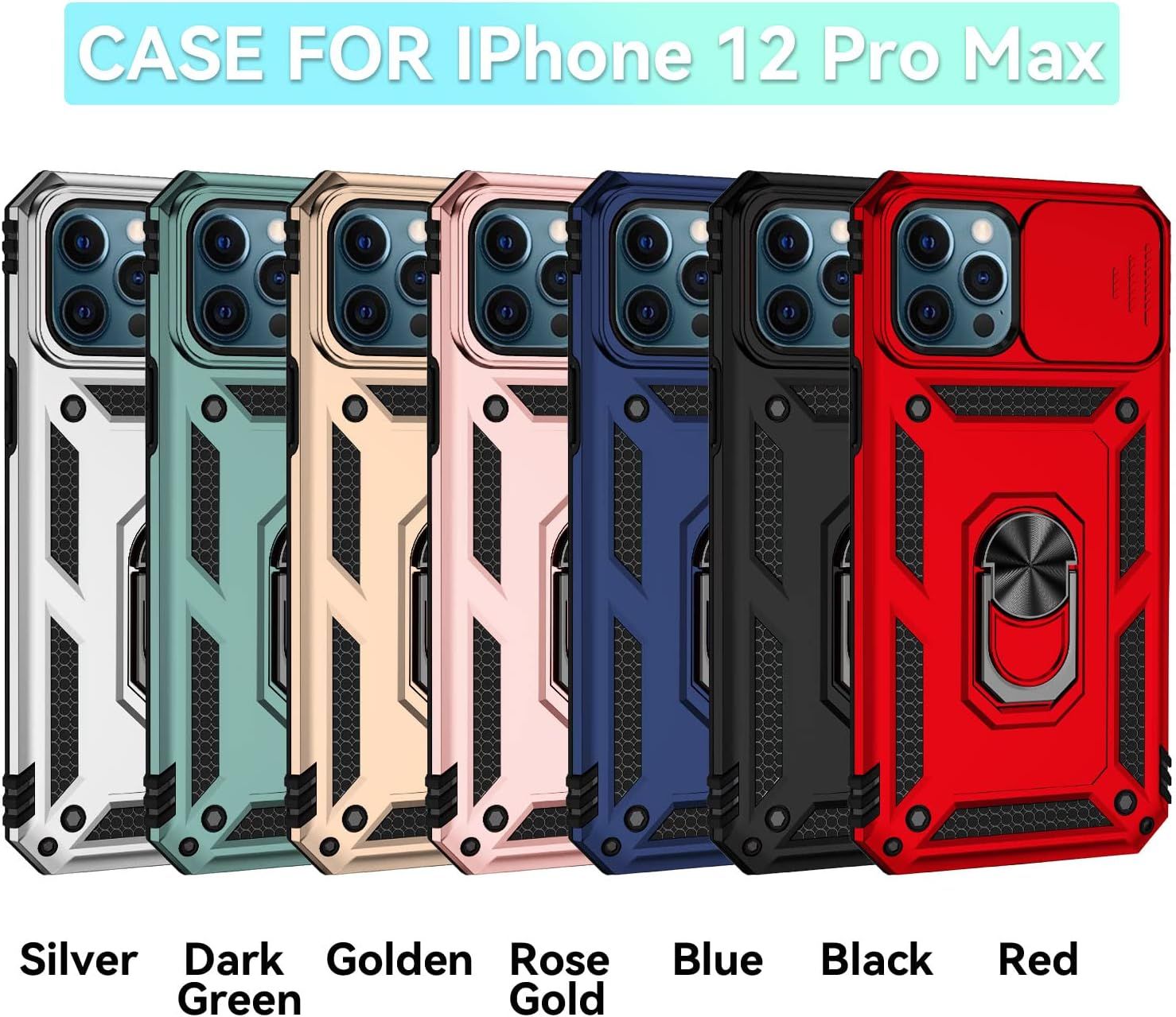 Coque Compatible Avec Iphone 12 Pro Max 6.7'', Etui Avec Cac... - 2